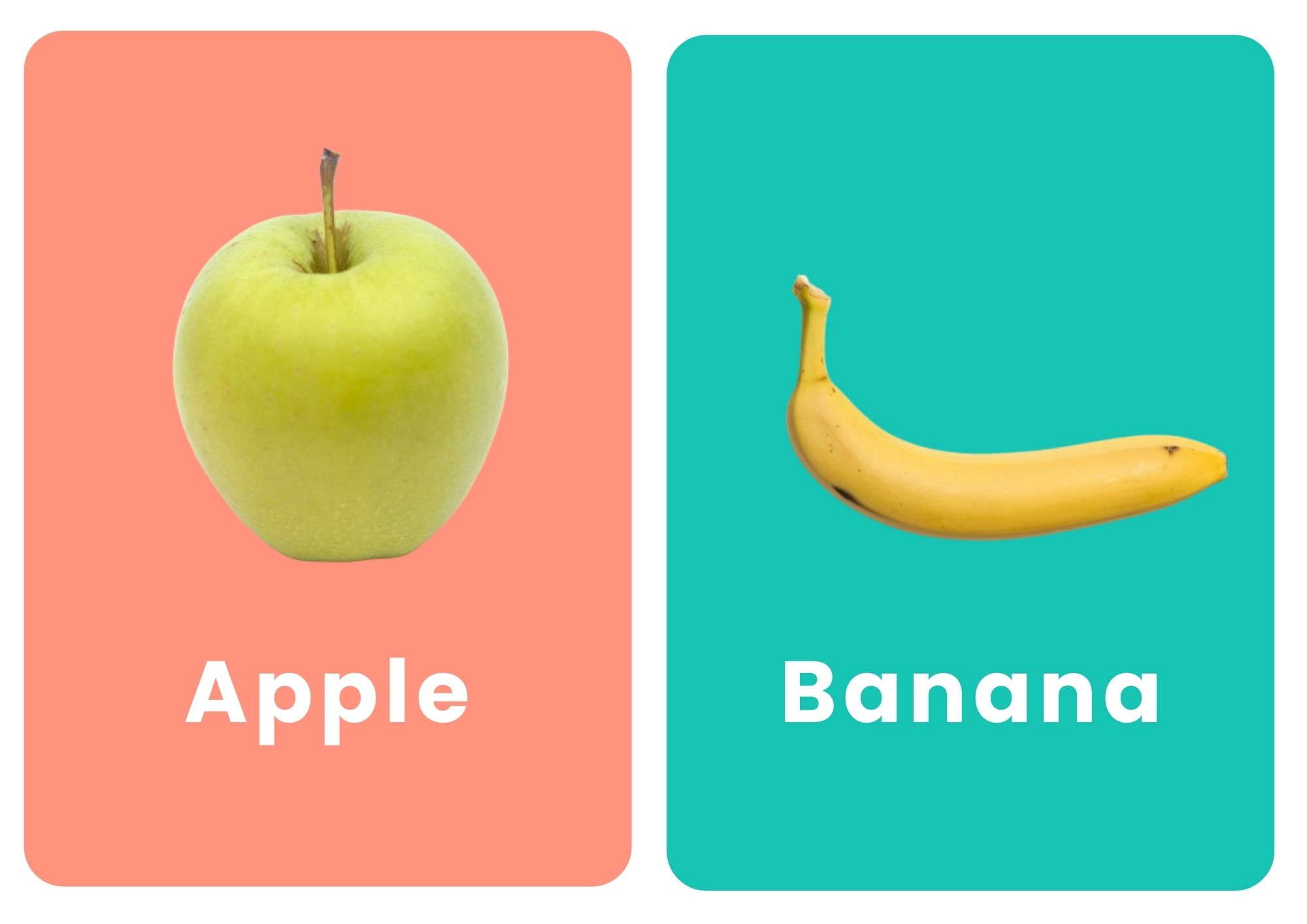 карточки фруктов на английском яблоко банан